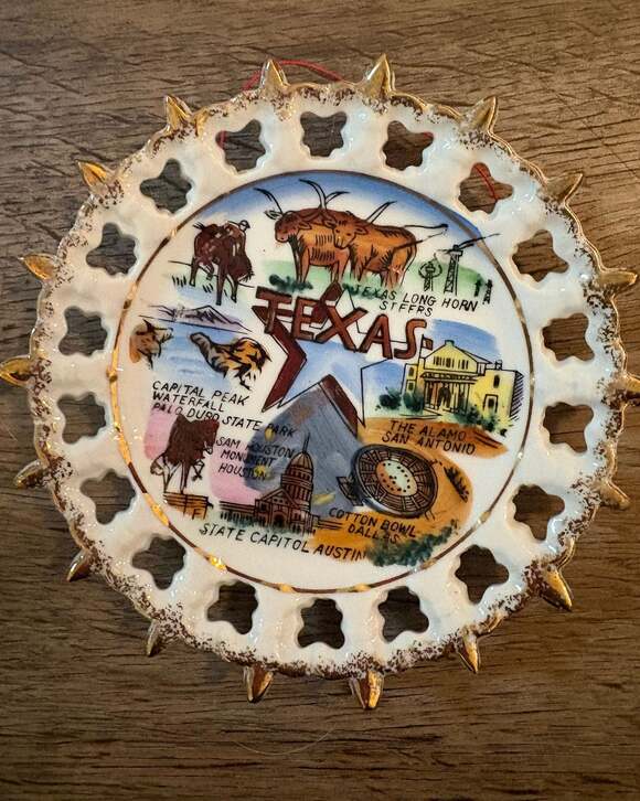 Waco Other - Vintage Waco Brand Texas State Souvenir Porcelain Decorative Plate Made In Japan